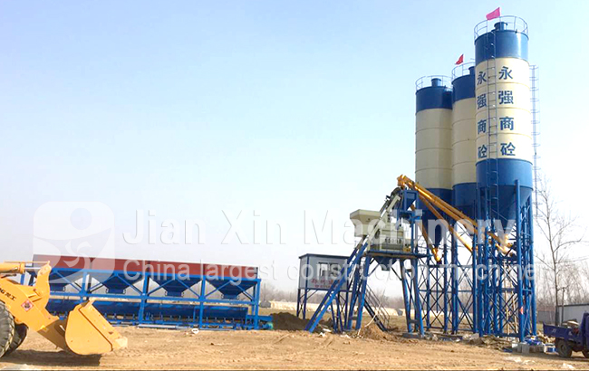 HZS75 concrete batching plant