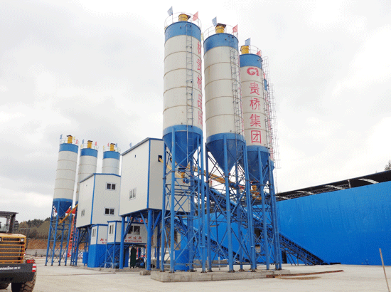 Case of double HZS120 concrete mixing station in Liuzhou, Gu