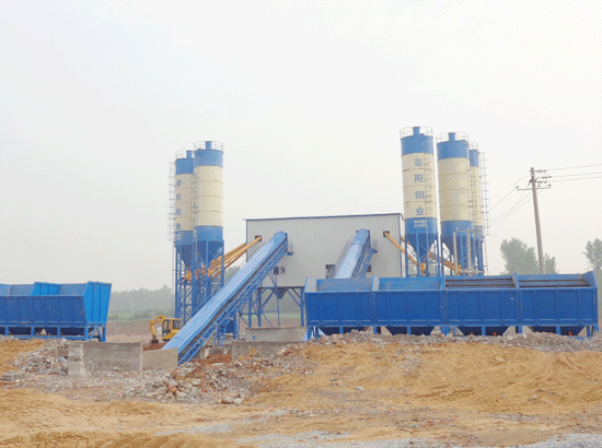 Case of HZS120 concrete mixing station in Nanyang, Henan