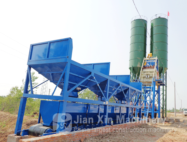 HZS75 concrete mixing plant