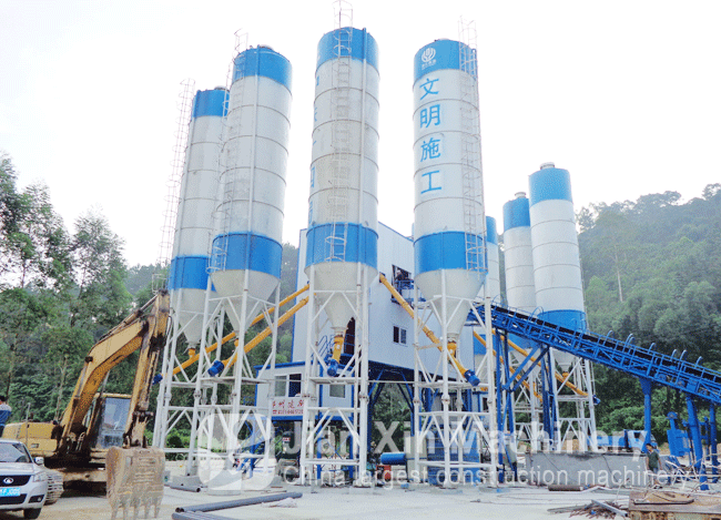 HZS90 concrete mixing plant