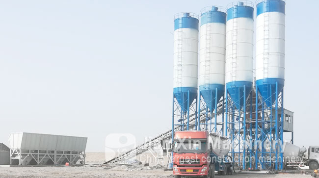 HZS120 concrete mixing plant