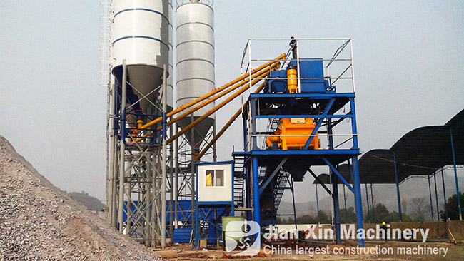 JS2000 compulsory concrete mixer working in jiangxi province