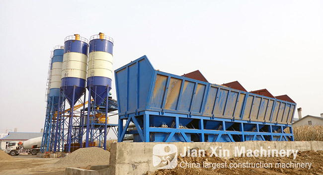 HZS120 concrete mixing plant in Harbin