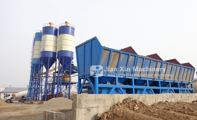 hzs120 environmental concrete mixing station